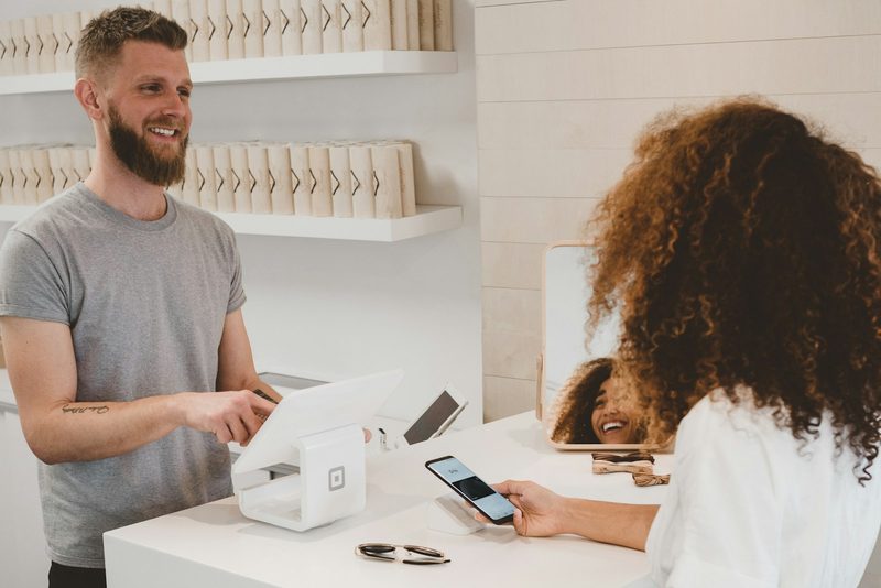 Customer service team at retail location